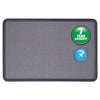 Quartet Contour Fabric Bulletin Board, 36 x 24, Light Blue, Plastic Navy Blue Frame