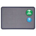 Quartet Contour Fabric Bulletin Board, 36 x 24, Light Blue, Plastic Navy Blue Frame
