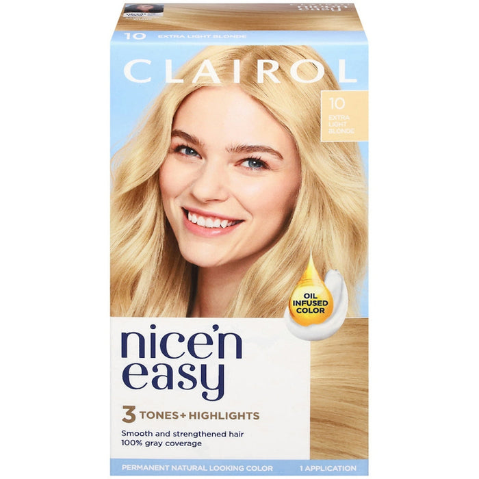 Clairol Nice N Easy Hair Color, #10 Extra Light Blonde by Pasteur Pharmacy