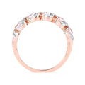 Peach Genuine Morganite 5 Stone Ring by Fine Color Jewels