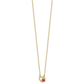 14K Gold Lady Bug Necklace by Fine Color Jewels