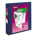 Avery Durable View Binder with DuraHinge and Slant Rings, 3 Rings, 1.5" Capacity, 11 x 8.5, Blue