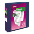 Avery Durable View Binder with DuraHinge and Slant Rings, 3 Rings, 2" Capacity, 11 x 8.5, Blue