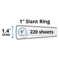 Avery UltraLast Heavy-Duty View Binder with One Touch Slant Rings, 3 Rings, 1" Capacity, 11 x 8.5, Red