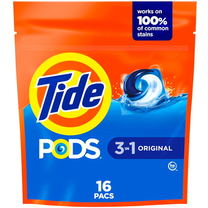 Tide Pods Laundry Detergent Pacs, Original Scent, 16 Count by Pasteur Pharmacy