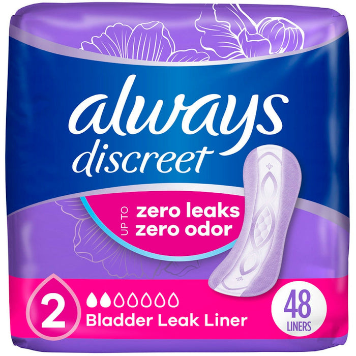 Always Discreet Regular Length Incontinence Liners Very Light by Pasteur Pharmacy