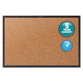 Quartet Classic Series Cork Bulletin Board, 36x24, Black Aluminum Frame
