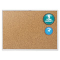 Quartet Classic Series Cork Bulletin Board, 60 x 36, Silver Aluminum Frame