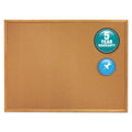 Quartet Classic Series Cork Bulletin Board, 36 x 24, Oak Finish Frame