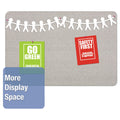 Quartet Oval Office Fabric Bulletin Board, 36 x 24, Gray