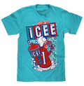 Hawaiian ICEE Polar Bear T-Shirt - Blue by Tee Luv