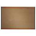 Quartet Prestige Bulletin Board, Brown Graphite-Blend Surface, 48 x 36, Cherry Frame
