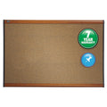 Quartet Prestige Bulletin Board, Brown Graphite-Blend Surface, 48 x 36, Cherry Frame