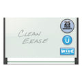 Quartet Evoque Magnetic Glass Marker Board with Black Aluminum Frame, 74 x 42, White