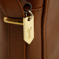 Saint Laurent YSL Brown Leather Logo Shoulder Bag Gold Hardware #3041 by Bolt Boutique
