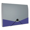 Universal Poly Expanding Files, 13 Sections, Cord/Hook Closure, 1/12-Cut Tabs, Letter Size, Metallic Blue/Steel Gray