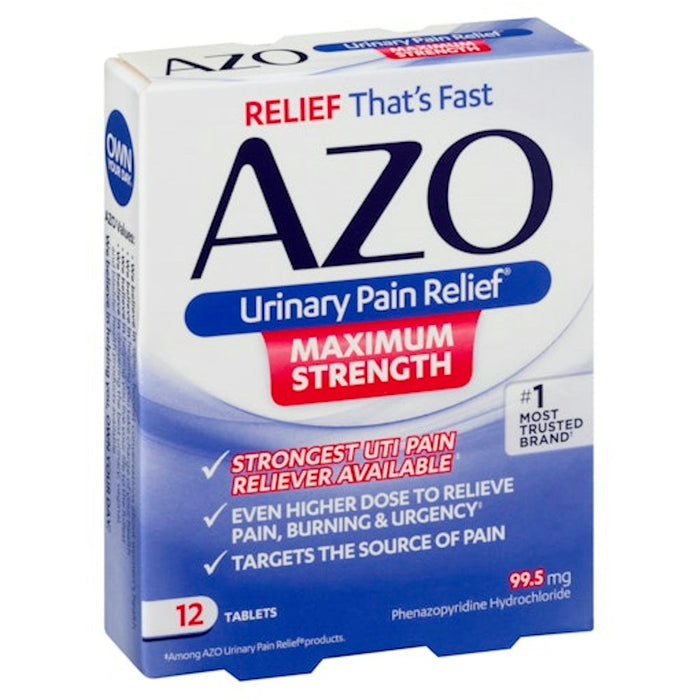 AZO Standard Maximum Strength – Urinary Pain Relief Tablets by Pasteur Pharmacy