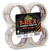 T-REX Packaging Tape, 1.88" Core, 1.88" x 35 yds, Crystal Clear, 4/Pack