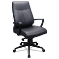 Tempur-Pedic 300 Leather High-Back Chair, Supports Up to 250 lb, 19.57" to 22.56" Seat Height, Black