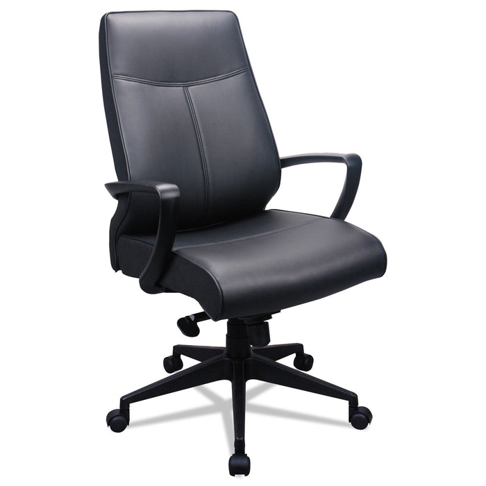 Tempur-Pedic 300 Leather High-Back Chair, Supports Up to 250 lb, 19.57" to 22.56" Seat Height, Black
