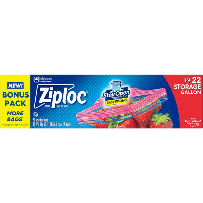 Ziploc Seal Top Bags, Storage, Gallon, Bonus Pack by Pasteur Pharmacy