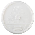 Dart Plastic Lids, Fits 12 oz to 24 oz Hot/Cold Foam Cups, Sip-Thru Lid, White, 100/Pack, 10 Packs/Carton