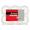 Scotch 3350 General Purpose Packaging Tape with Dispenser, 3" Core, 1.88" x 109 yds, Clear, 6/Pack