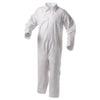 KleenGuard A35 Liquid and Particle Protection Coveralls, Zipper Front, 3X-Large, White, 25/Carton