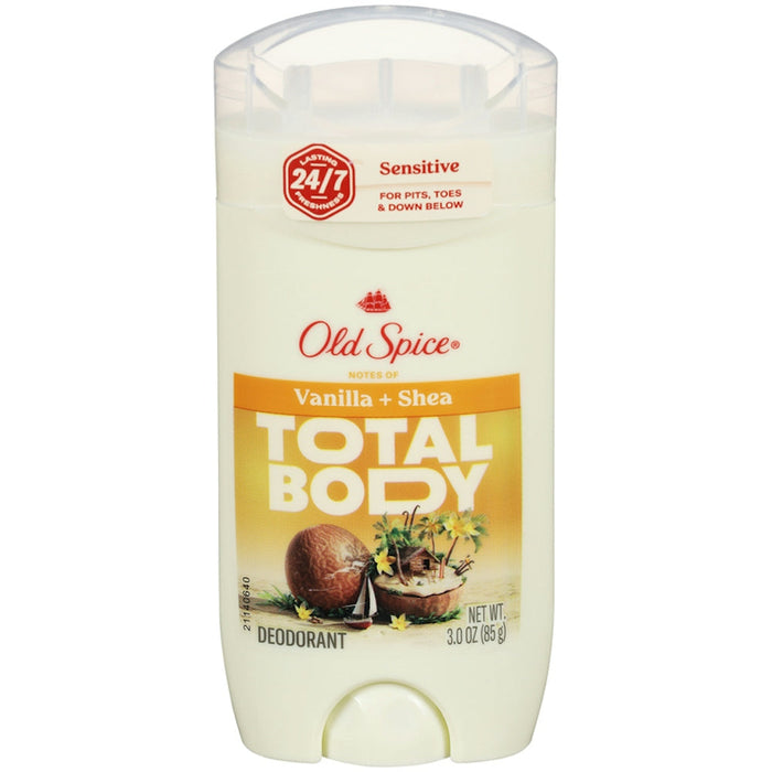 Old Spice Whole Body Deodorant Aluminum Free Vanilla Shea Butter 3 oz by Pasteur Pharmacy