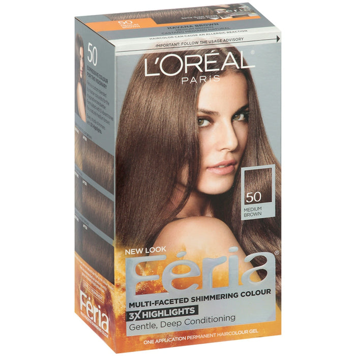 Feria L'Oréal Paris Mult-Faceted Permanent Hair Color - 50 Medium Brown by Pasteur Pharmacy