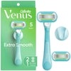 Gillette Venus Extra Smooth Pink Women's Razor Handle + 2 Blade Refills