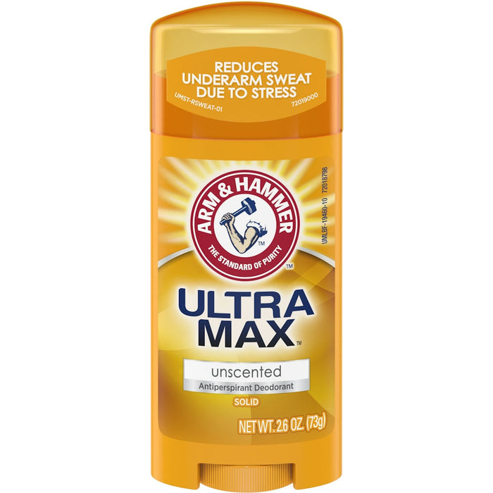 Arm & Hammer Ultra Max Antiperspirant Deodorant, Unscented, 2.6 oz (Invisible Solid) by Pasteur Pharmacy
