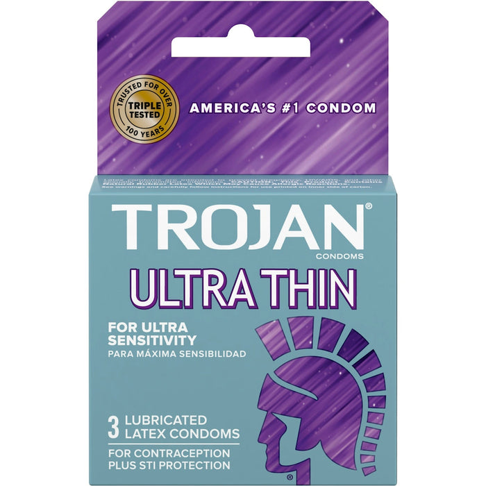 Trojan Sensitivity Ultra Thin Lubricated Premium Latex Condoms by Pasteur Pharmacy