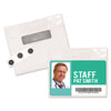 Advantus Magnetic-Style Name Badge Kits, Horizontal, Clear 4.5" x 3.25" Holder, 4.13" x 3" Insert, 20/Pack