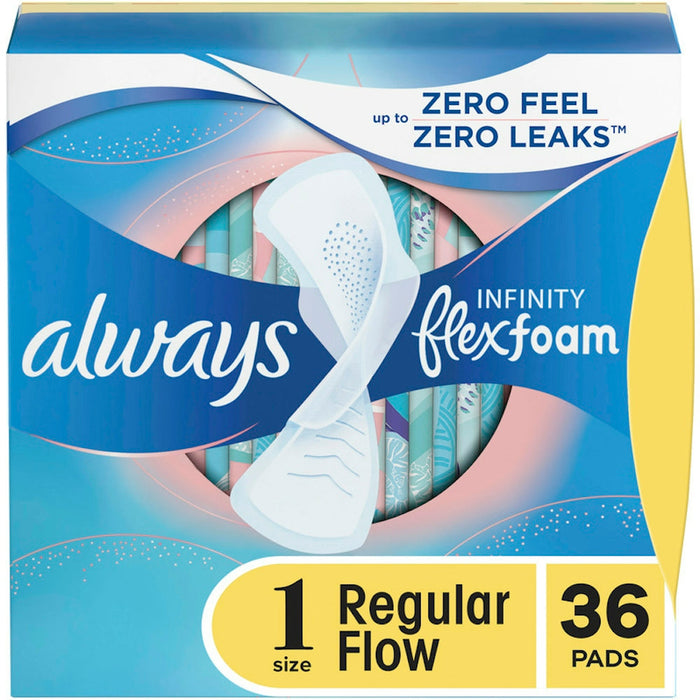 Always Infinity Size 1 Regular Pads with Wings, FlexFoam - 36 ct by Pasteur Pharmacy