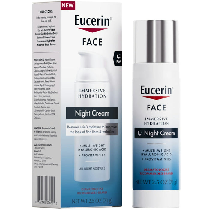 Eucerin Immersive Hydration Face Night Cream - 2.5oz by Pasteur Pharmacy