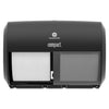 Georgia Pacific Compact Coreless Side-by-Side 2-Roll Tissue Dispenser, 11.5 x 7.63 x 8, Black