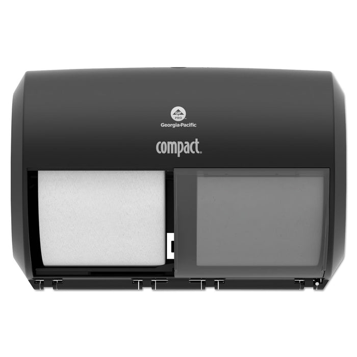 Georgia Pacific Compact Coreless Side-by-Side 2-Roll Tissue Dispenser, 11.5 x 7.63 x 8, Black