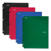 Five Star Snap-In Plastic Folder, 20-Sheet Capacity, 11 x 8.5, Assorted, Snap Closure, 4/Set