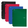 Five Star Snap-In Plastic Folder, 20-Sheet Capacity, 11 x 8.5, Assorted, Snap Closure, 4/Set