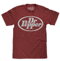 Dr Pepper Oval Logo T-Shirt - Red by Tee Luv