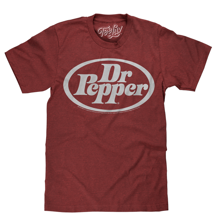 Dr Pepper Oval Logo T-Shirt - Red by Tee Luv