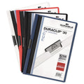 Durable DuraClip Report Cover, Clip Fastener, 8.5 x 11, Clear/Navy, 25/Box