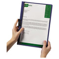 Durable DuraClip Report Cover with Clip Fastener, 8.5 x 11, Clear/Navy, 25/Box