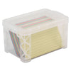 Advantus Super Stacker Storage Boxes, Holds 400 3 x 5 Cards, 6.25 x 3.88 x 3.5, Plastic, Clear
