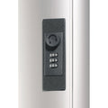 Durable Locking Key Cabinet, 72-Key, Brushed Aluminum, Silver, 11.75 x 4.63 x 15.75