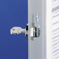 Durable Locking Key Cabinet, 72-Key, Brushed Aluminum, Silver, 11.75 x 4.63 x 15.75