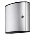 Durable Locking Key Cabinet, 36-Key, Brushed Aluminum, Silver, 11.75 x 4.63 x 11
