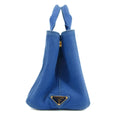 Prada Canvas Canapa Logo Tote Blue Small #3052 by Bolt Boutique