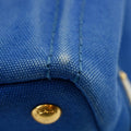 Prada Canvas Canapa Logo Tote Blue Small #3052 by Bolt Boutique